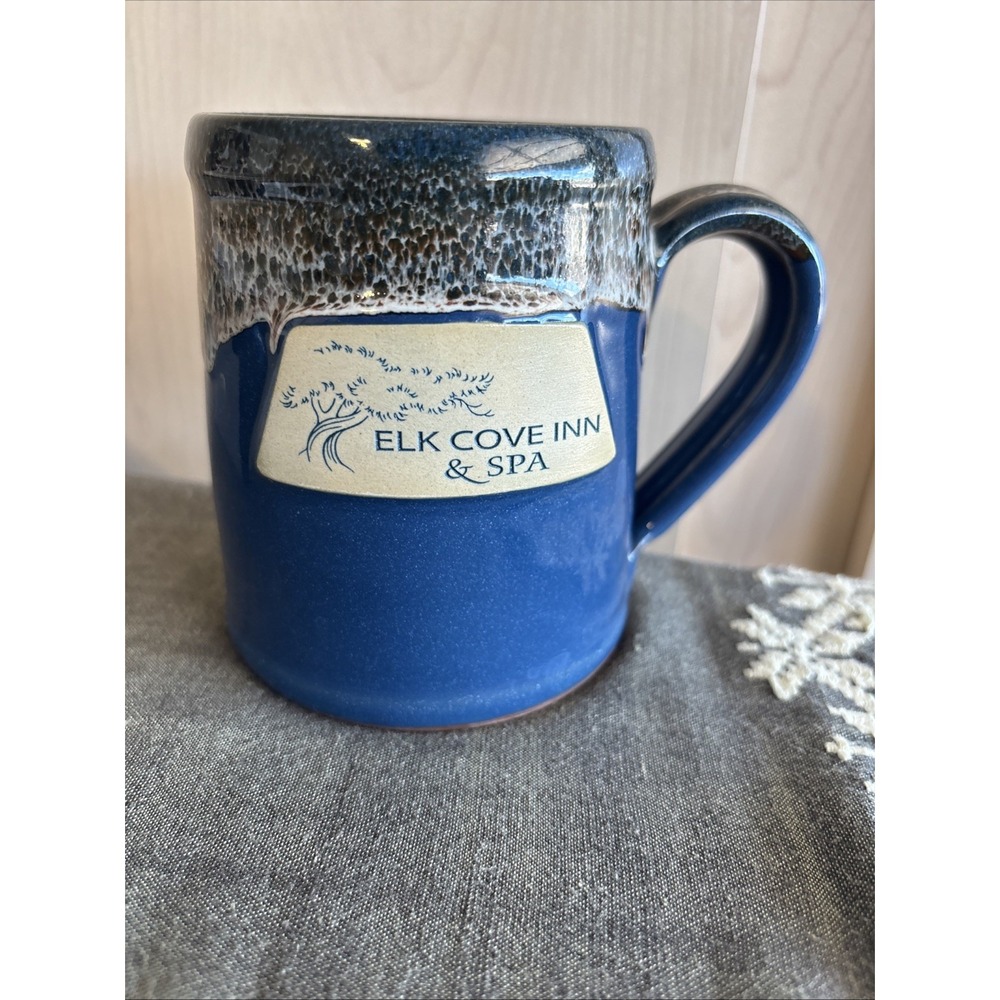 Elk Cove Inn California INN & SPA 2012 DENEEN Pottery Blue Speckled Drip